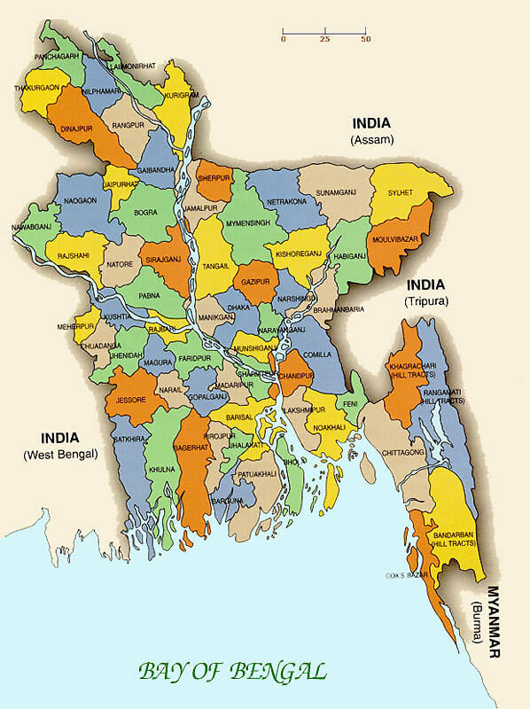 bangladesch stadte karte